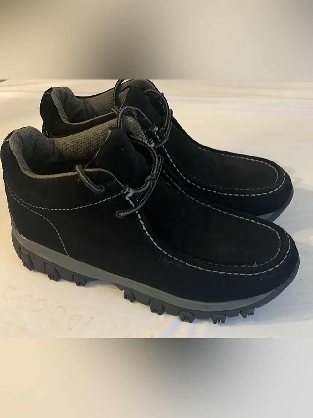 Men's Route 66  Black Casual Lace-Up Moc Toe Shoes